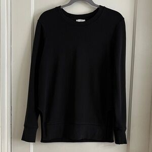 XS Daily Ritual Black Sweatshirt Long Sleeved Athleisure Pullover